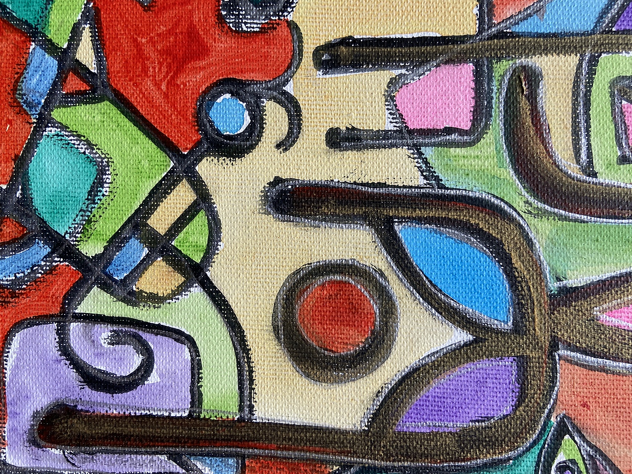 刘勇良抽象综合材料绘画“遥远的回声”及局部