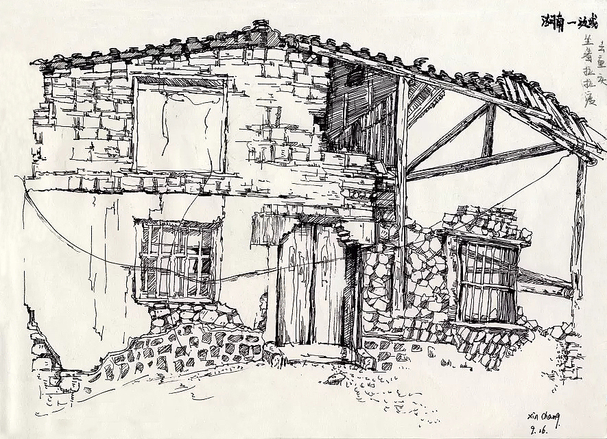 边城写生--凌乱残败的美