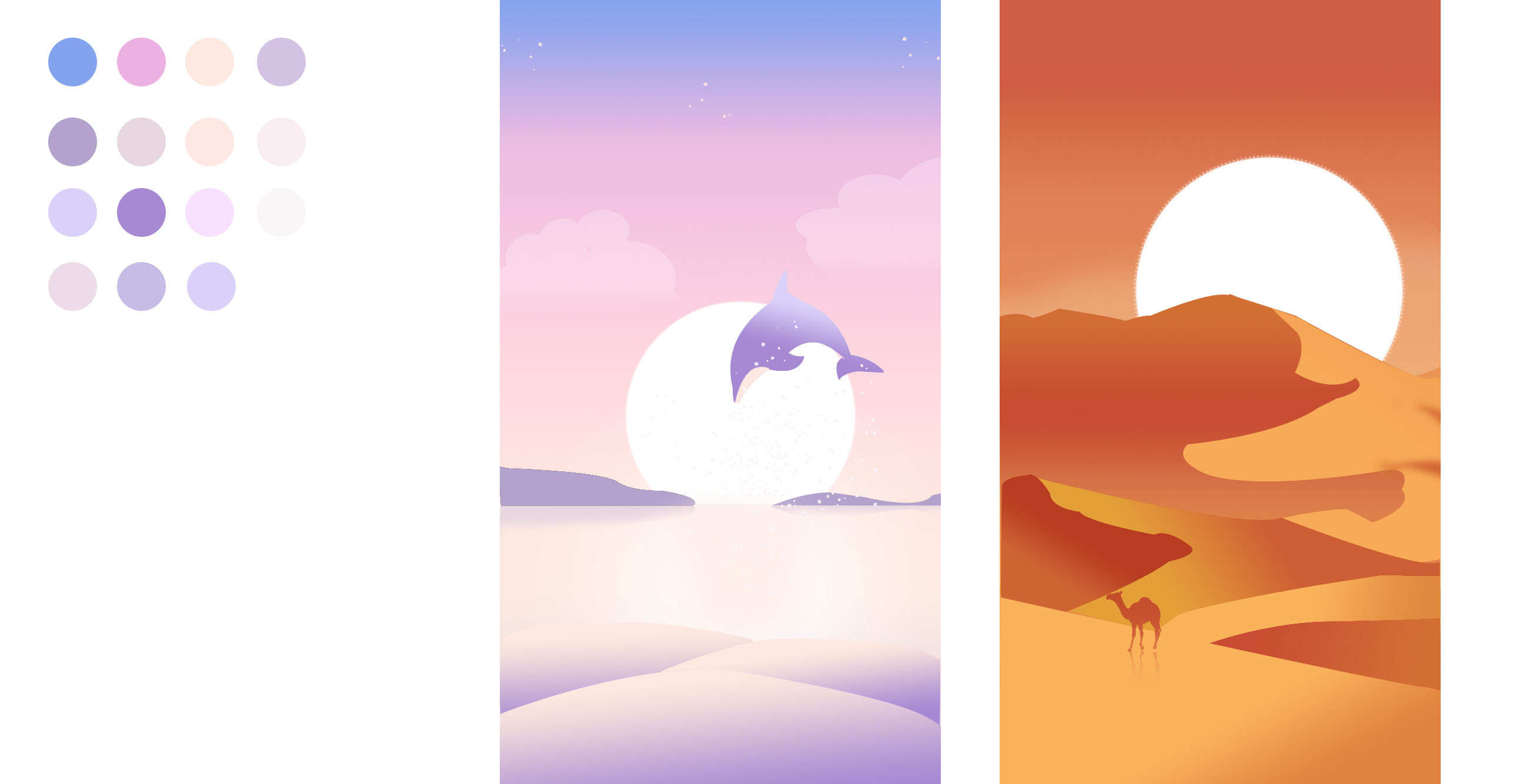 扁平化海报临摹练习