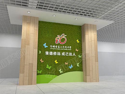 校园文化墙装修公司—郑州86中校园文化走廊设计效果图