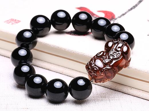 冰种黑曜石貔貅手链/摄影修图/纪录片---（个人主页-ZNDIwODI3NDg=） - 修图/后期 - 站酷设计师白棱镜原创素材 - 站酷ZCOOL