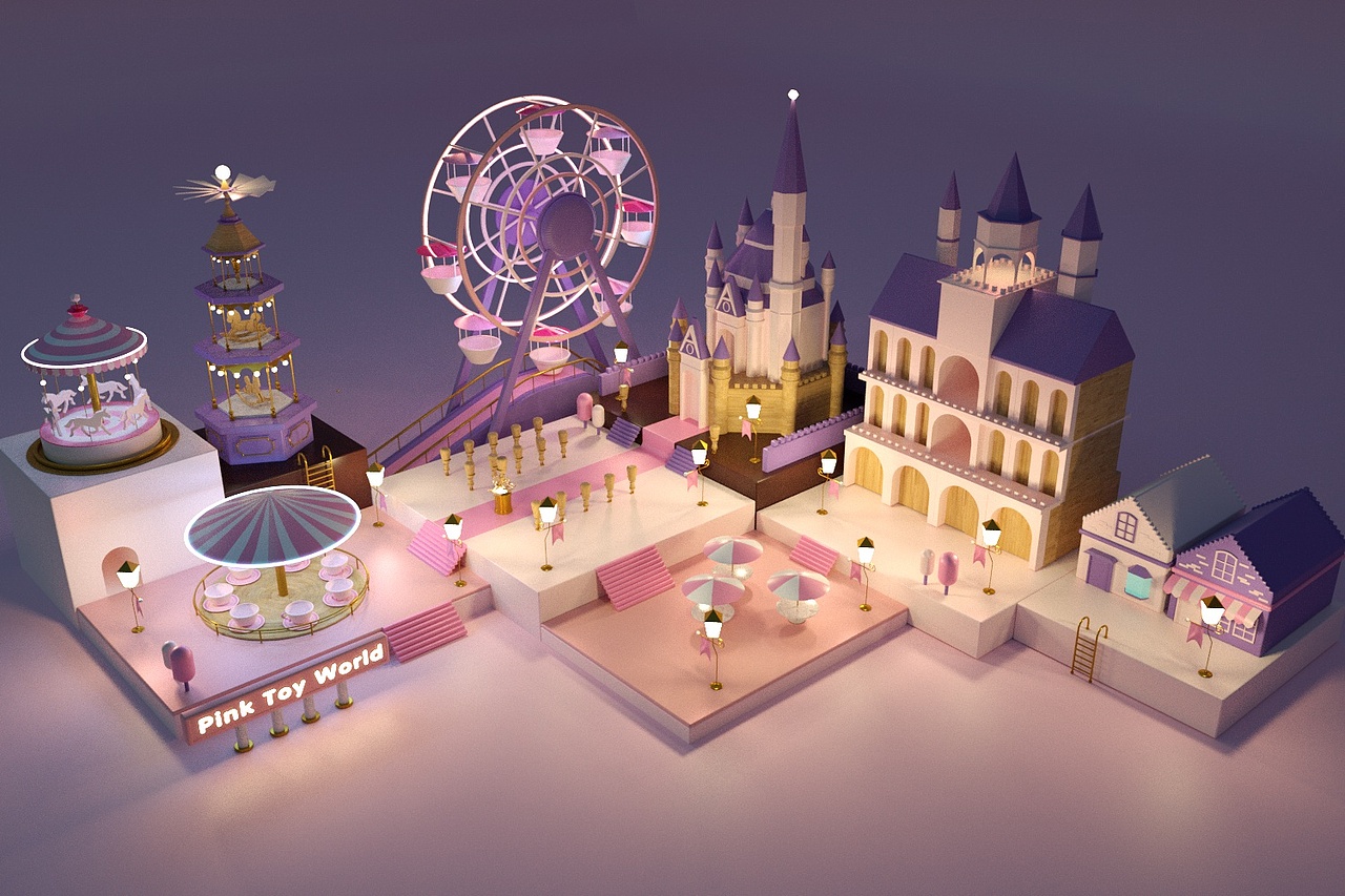 Pink Toy World For C4D（图ZMTMyMjc5MDY4） - 其他三维 - 站酷设计师JimmyAu原创素材 - 站酷ZCOOL
