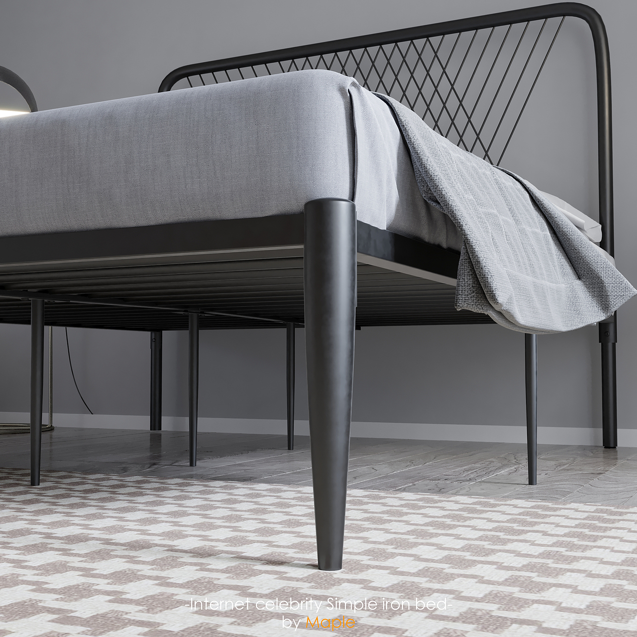 -Internet Celebrity Simple Iron Bed-网红铁艺床