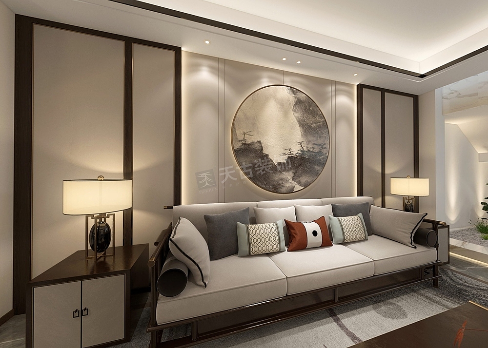 金科廊桥水乡装修,新中式别墅设计,天古装饰21周年庆