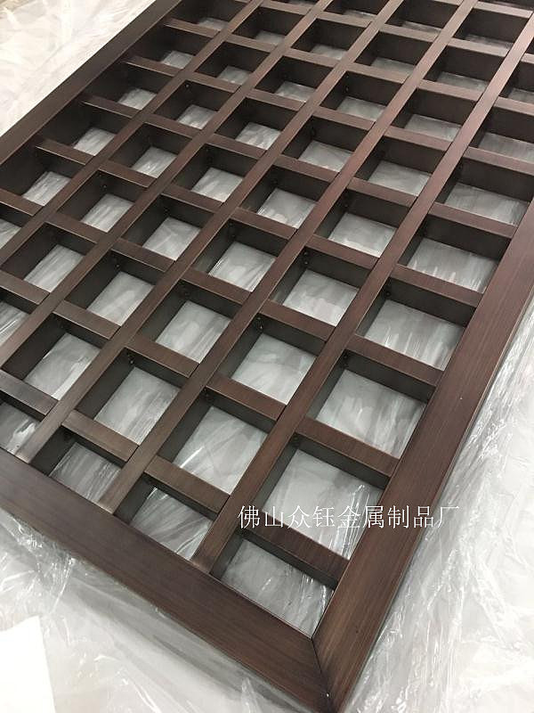 激光红古铜不锈钢屏风包安装