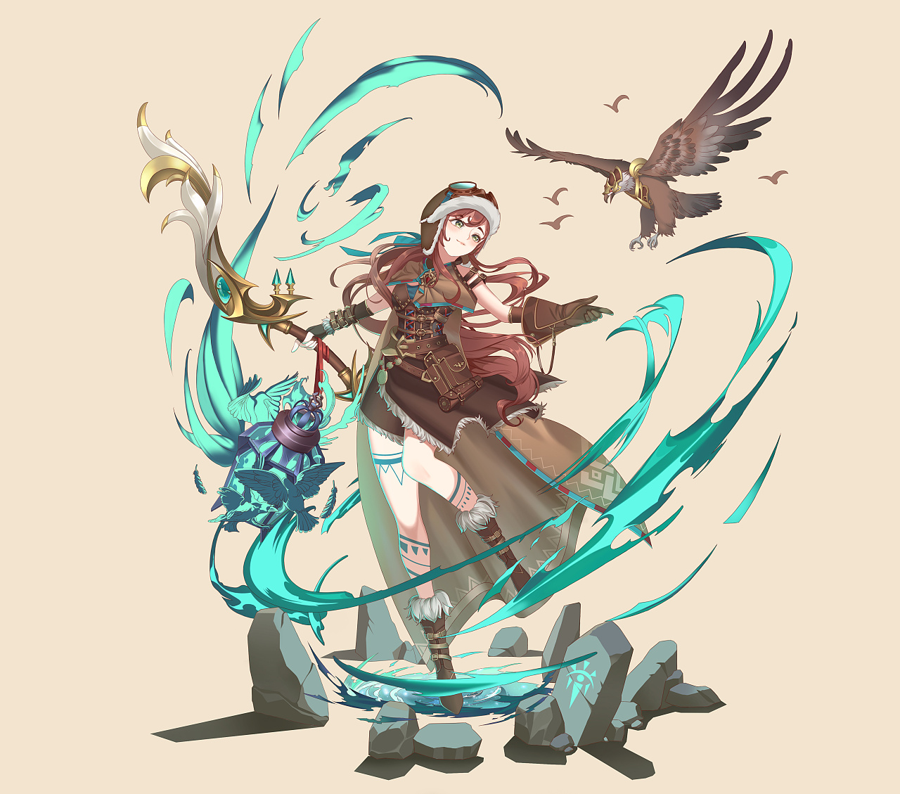 驯鹰少女|插画|游戏原画|修仙画手咸小鱼 - 原创作品 - 站酷 (zcool)