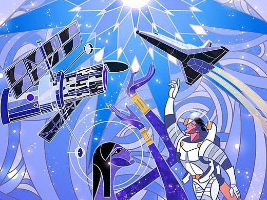 群星,我们的目标插画-创作习作breathing20043年前新年贺图&这些年的