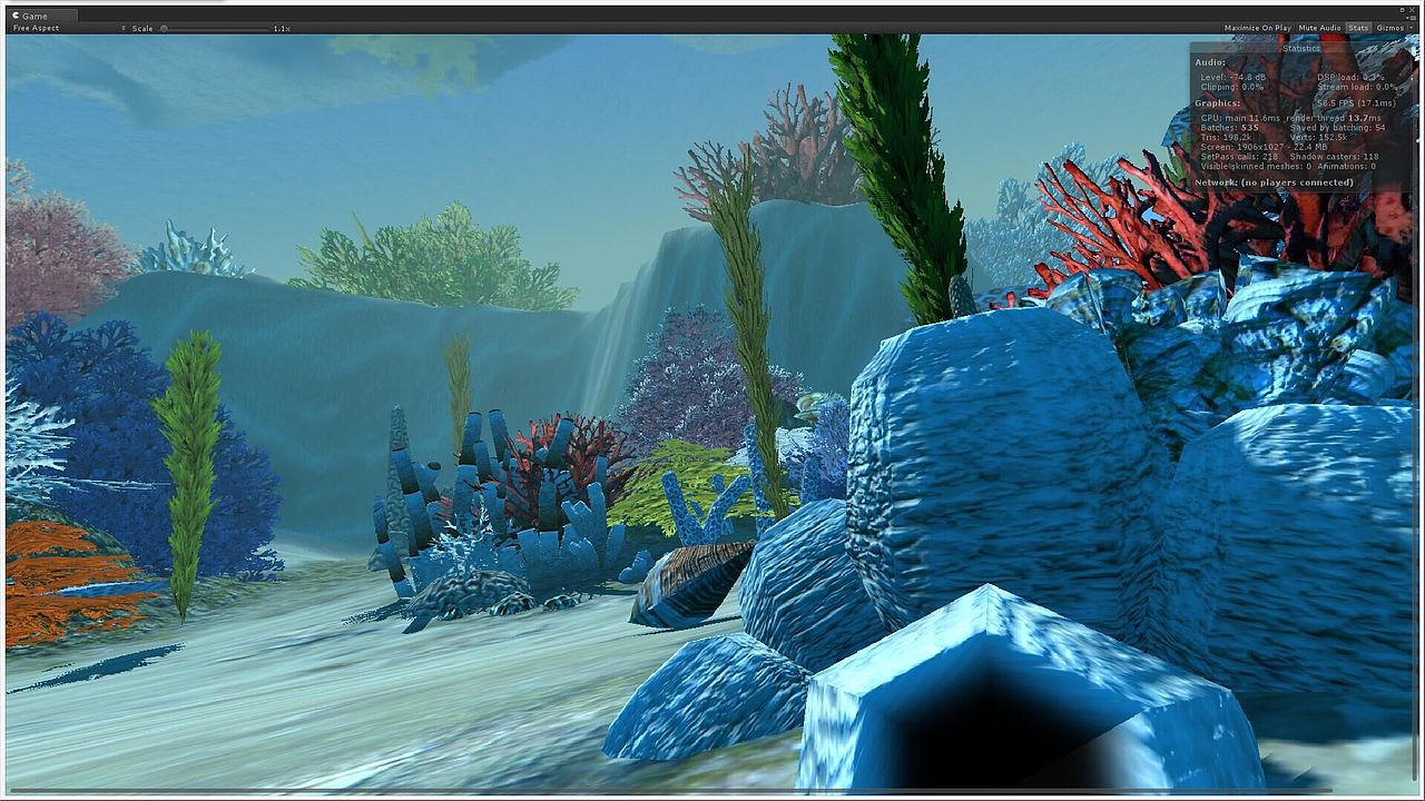 vr创作 虚拟现实-海底世界|三维|场景|石头仔的天空之城_原创作品