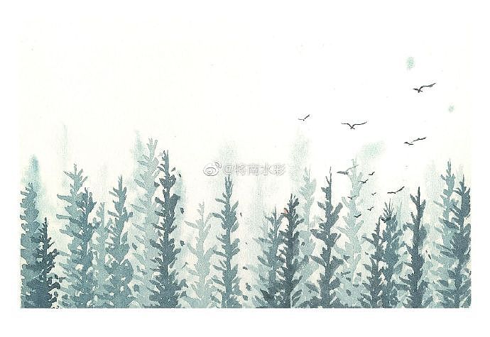 水彩明信片系列