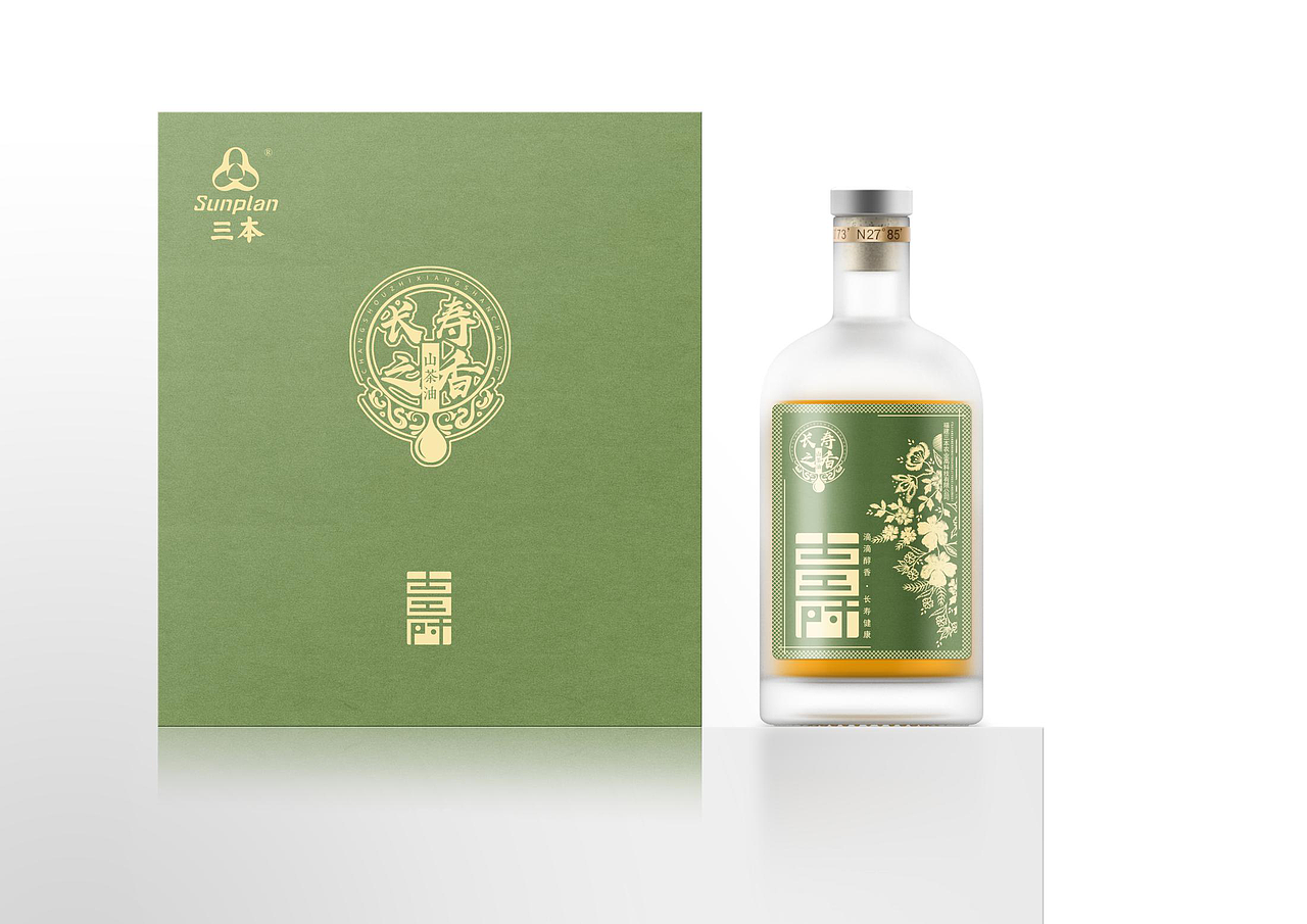三本山茶油包装设计案例