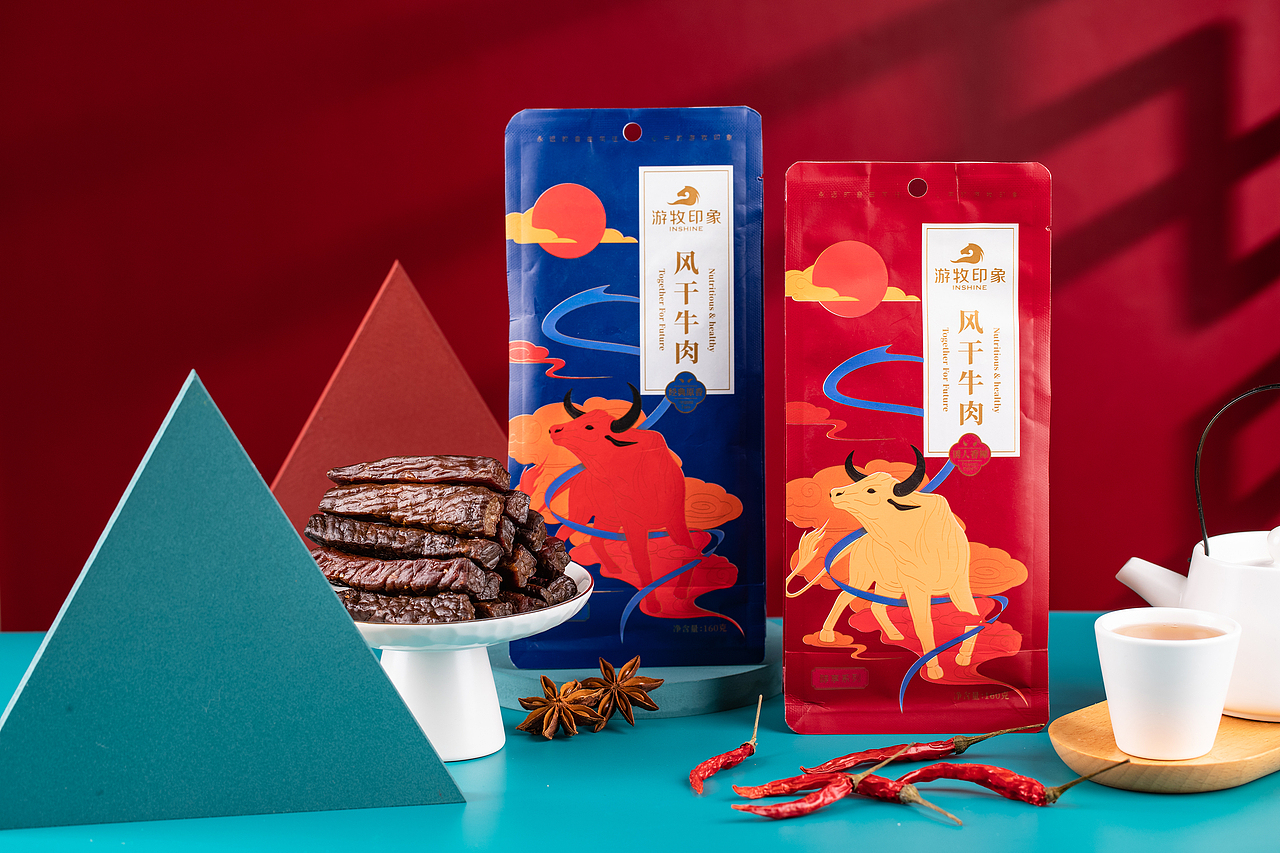 游牧印象牛肉干包装设计（图ZMjQwMDU5OTc2） - 包装 - 站酷设计师包立华原创素材 - 站酷ZCOOL
