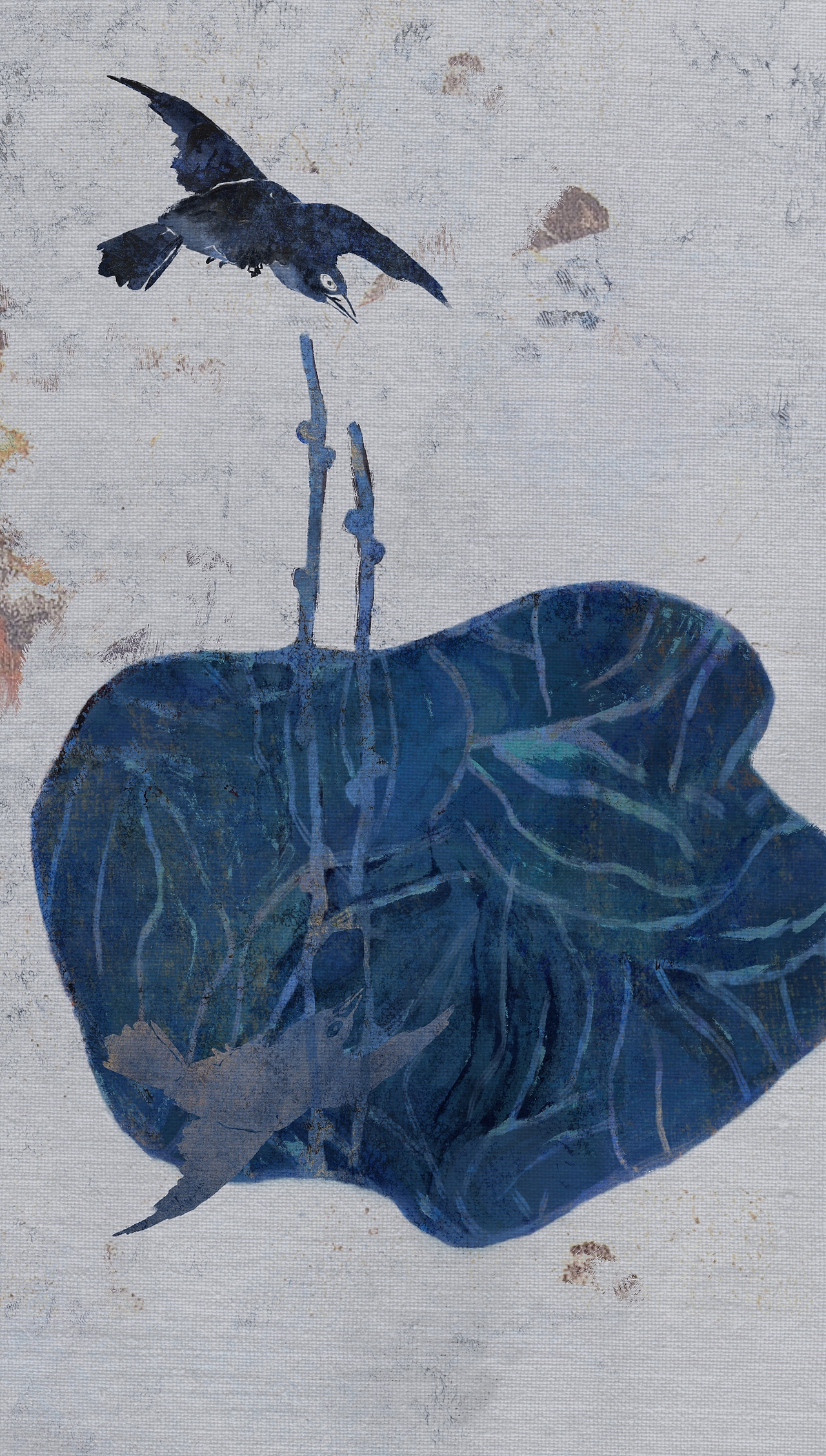 湖水青面见自己
若不是我<br>那影又何尝是我？