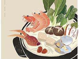 美食插画
