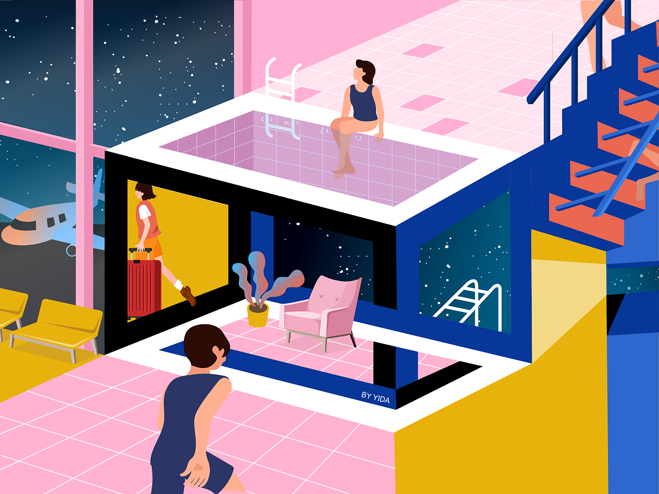 我的矛盾空间|插画|创作习作|水泥花园0611_原创作品-站酷zcool