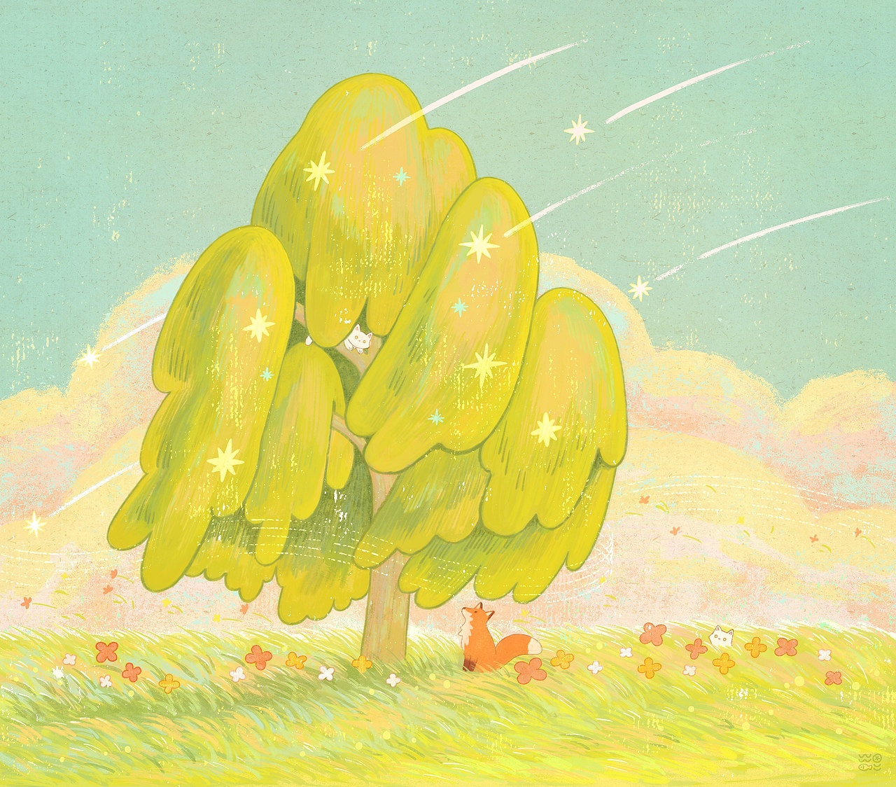 「乐园」关于春天的记忆（图ZMzcxNzU2NTg4） - 艺术插画 - 站酷设计师FISHnotinthepool原创素材 - 站酷ZCOOL