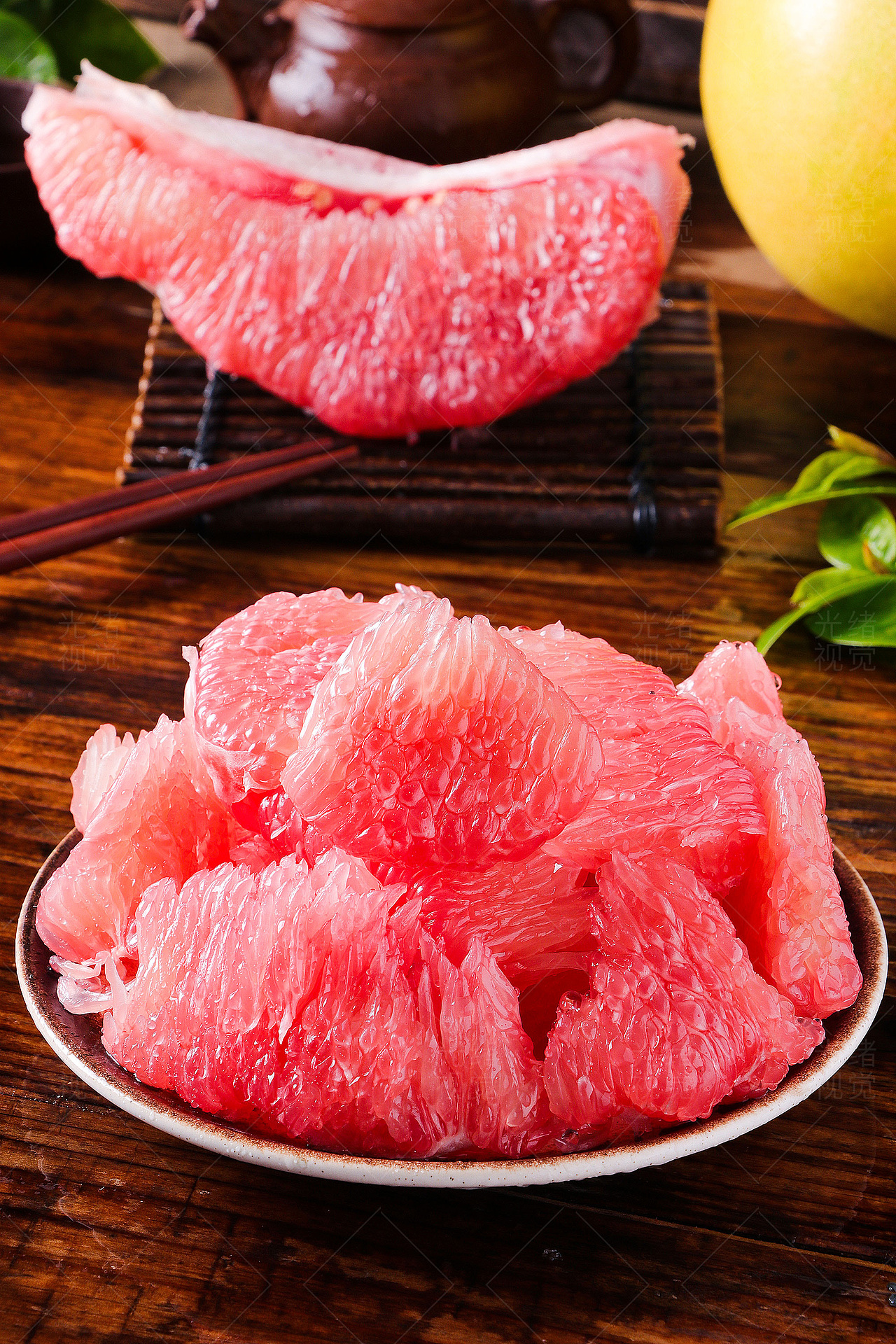 美味新鲜红心三红蜜柚柚子多肉多汁香甜自然美味