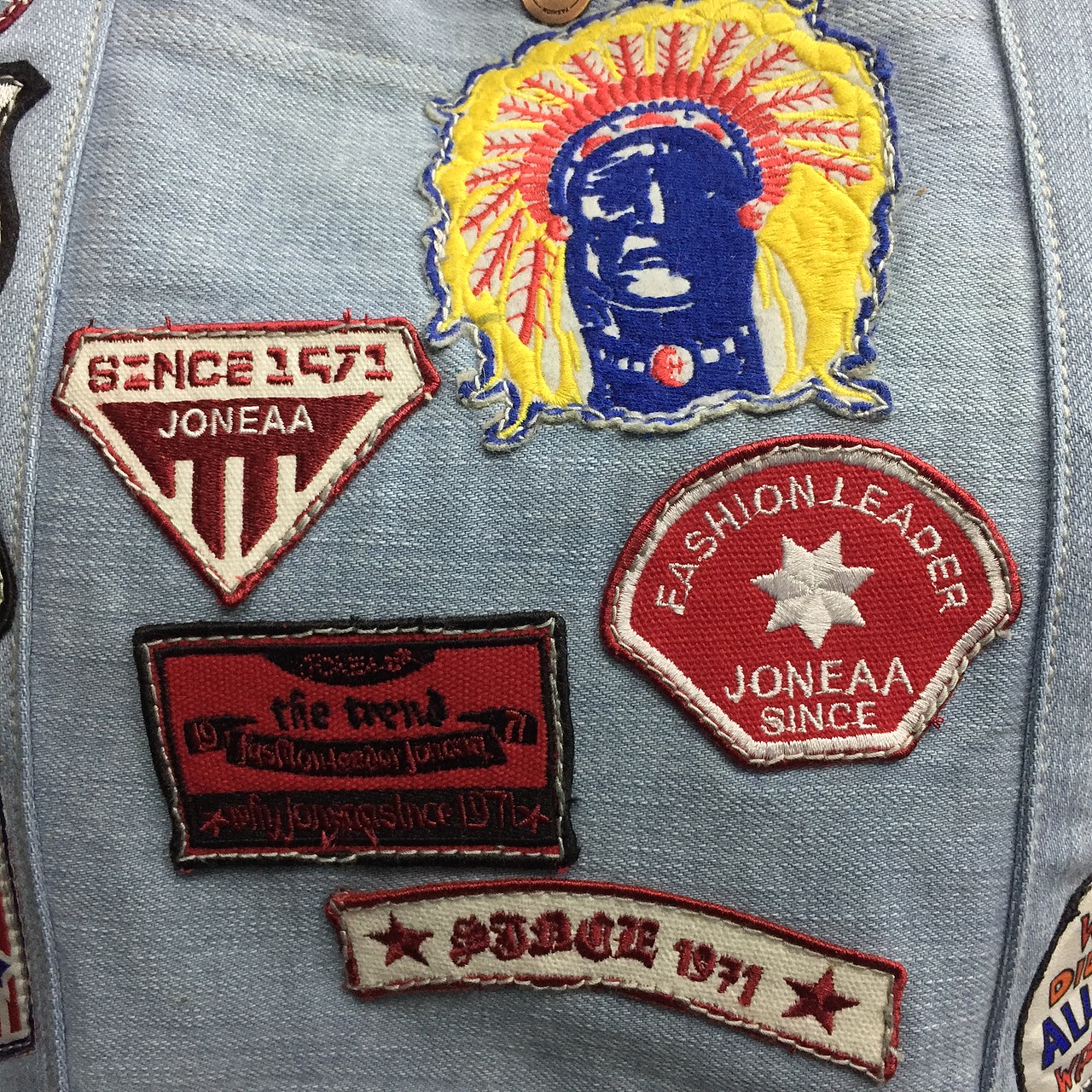 老菜手工-多章子牛仔挎包