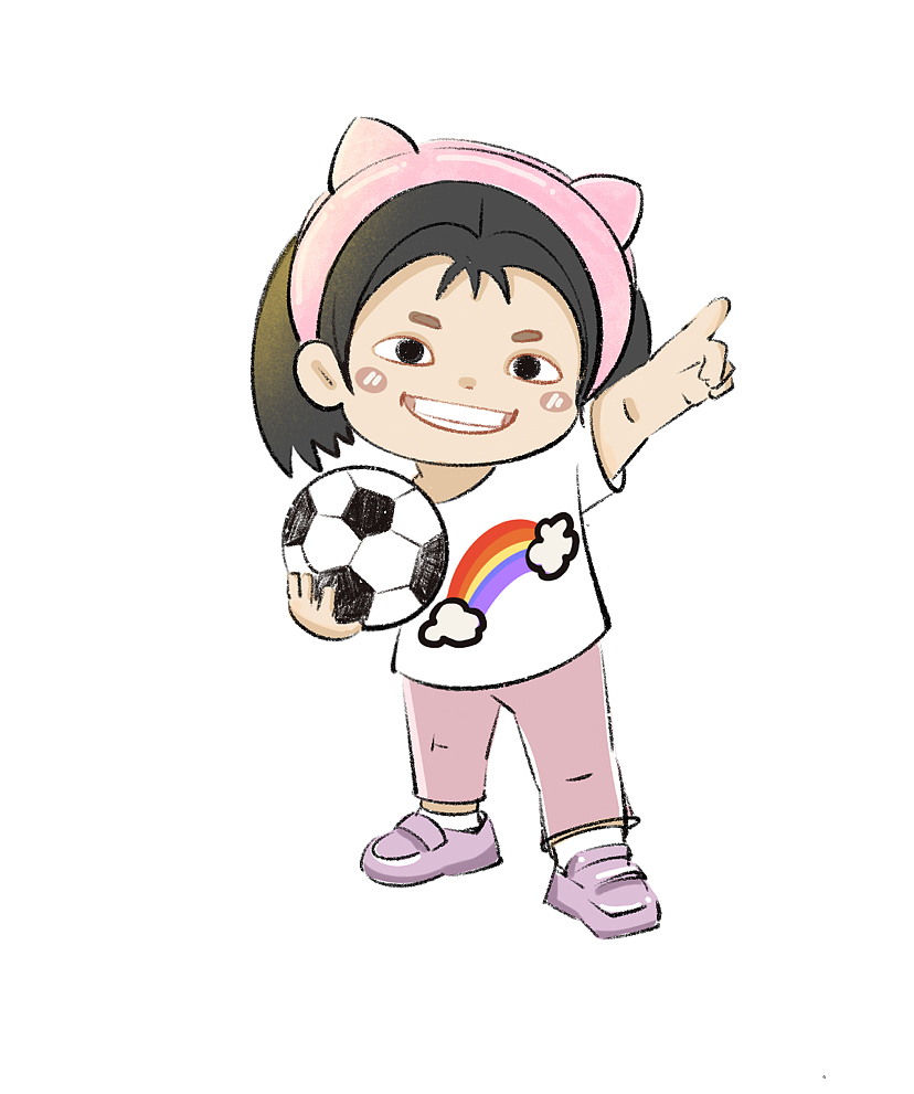 足球宝贝Q版插画