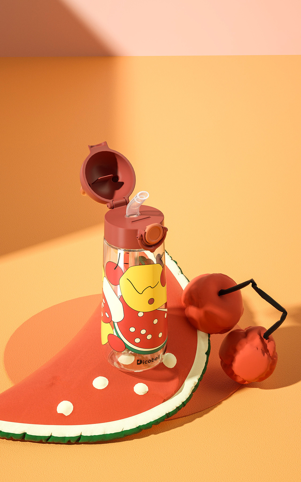 【母婴用品】中童吸管杯详情渲染设计