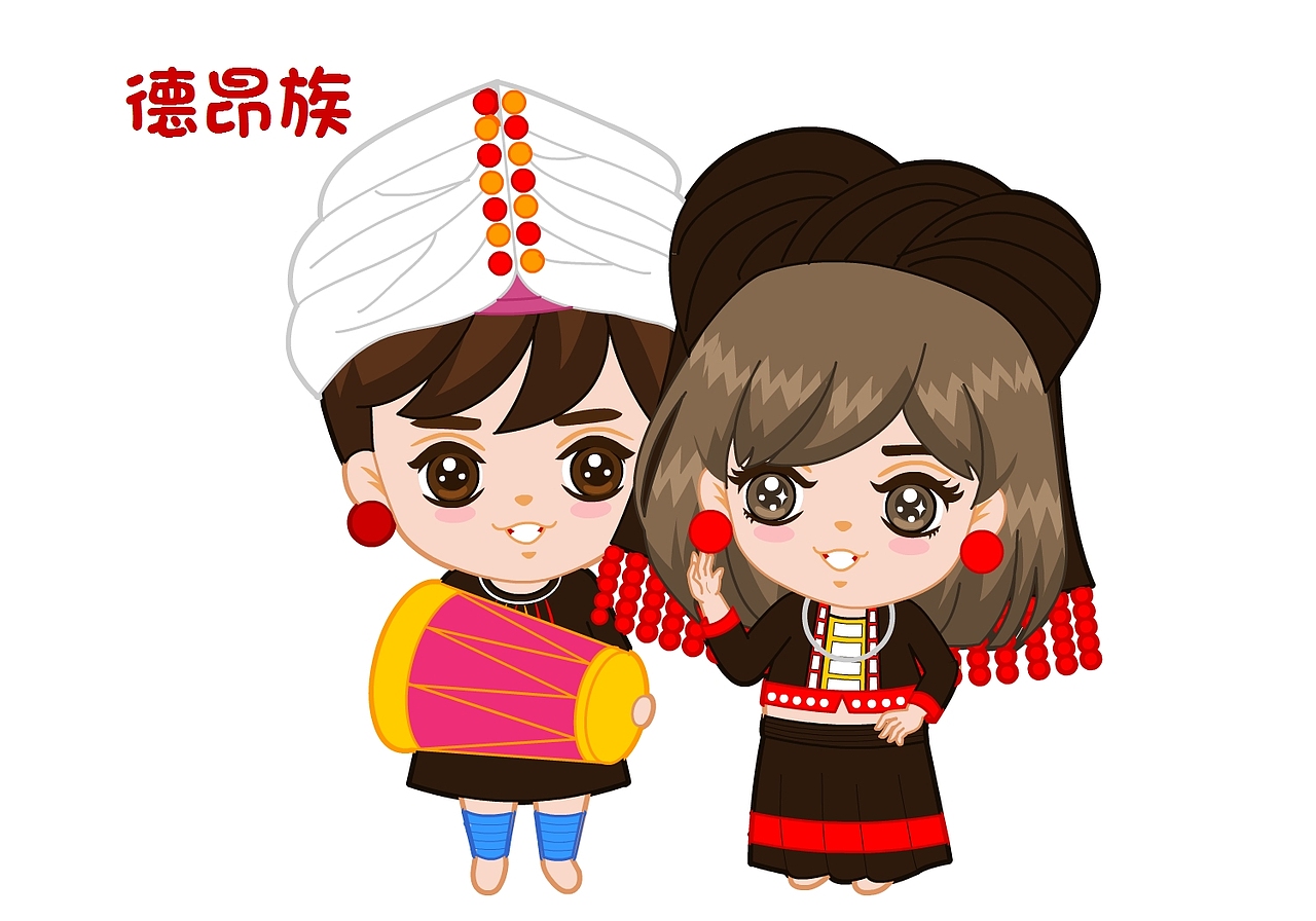 分布区域:云南 人口:1.5万余人
主要语言:德昂族语 特色:象脚鼓舞