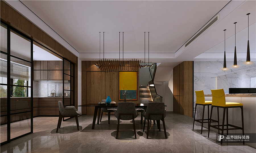 天伦庄园360平现代风格装修效果图设计·品界（图ZMTc3ODI0NjA4） - 家装设计 - 站酷设计师小曹设计原创素材 - 站酷ZCOOL