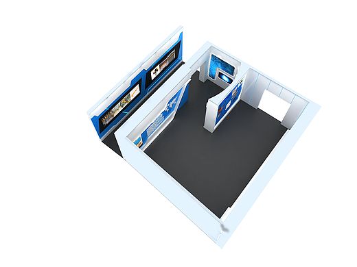 神州科技展厅设计3D效果图
