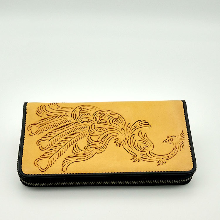 皮雕刀线图案钱包