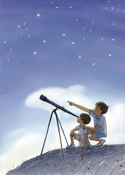 带爸爸重返童年（图ZODI3MjYyNDg=） - 商业插画 - 站酷设计师稻荷前原创素材 - 站酷ZCOOL