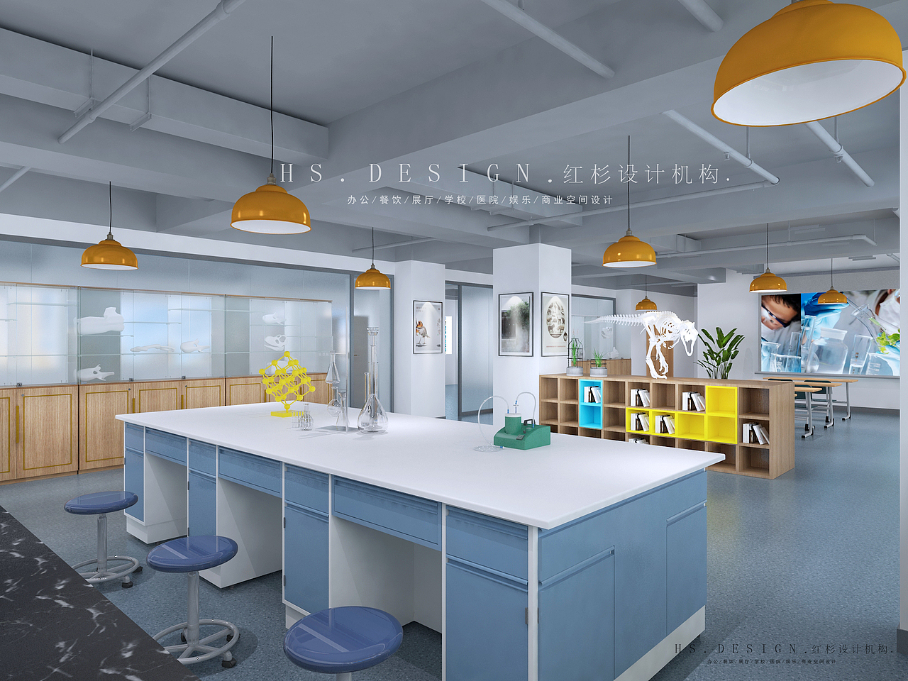 某大学物理学院研究实验室|空间|家装设计|设计师马富彪_原创作品