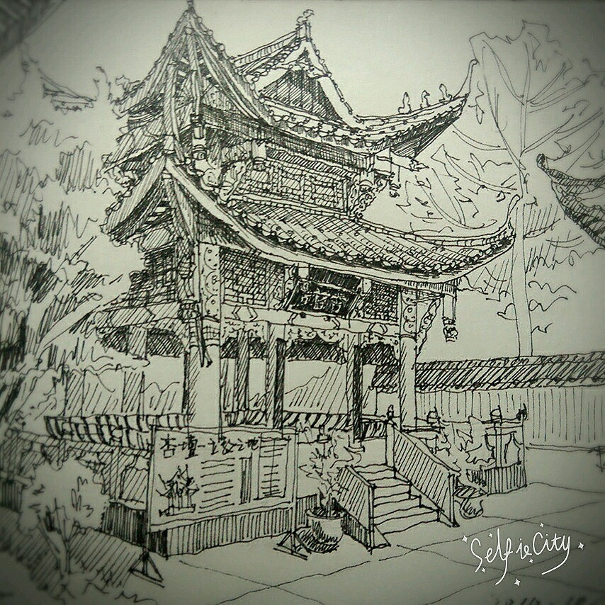 阆中古城_苏苏的速写日记-站酷zcool