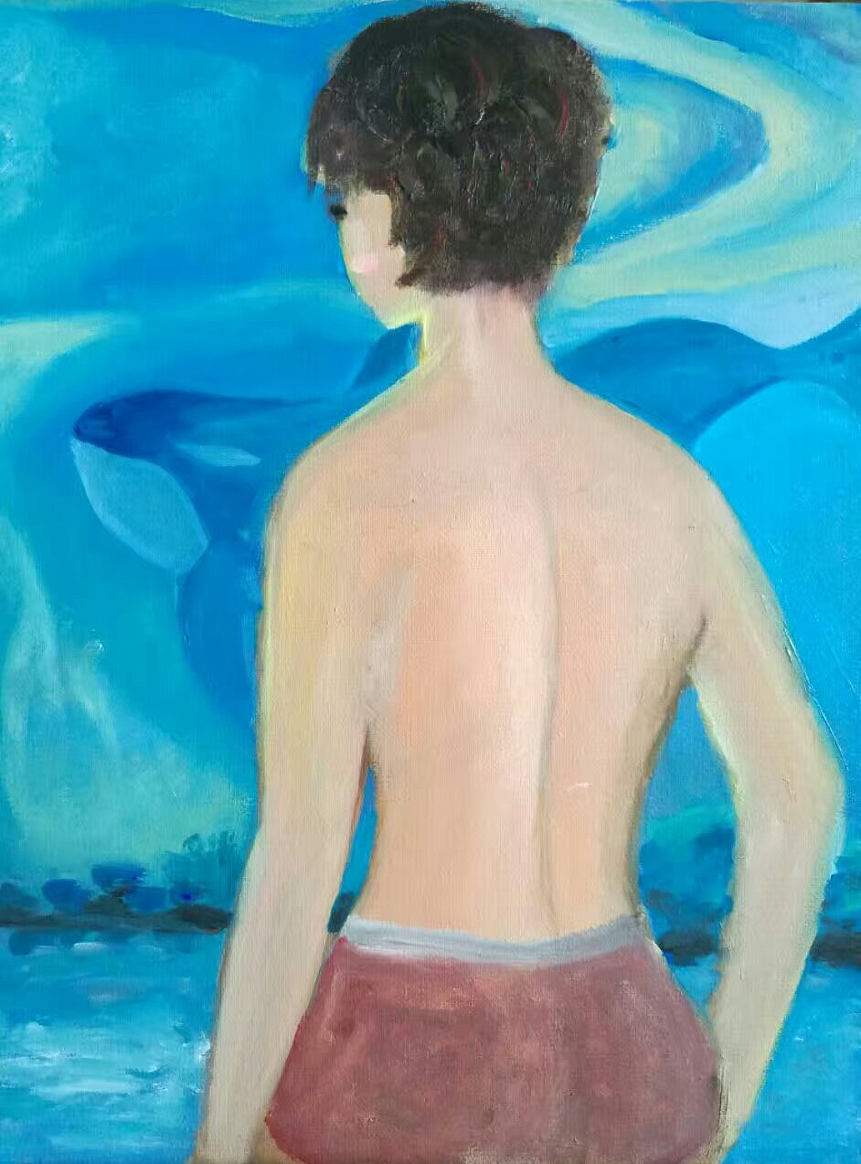 纸板油画，插画-海洋之星