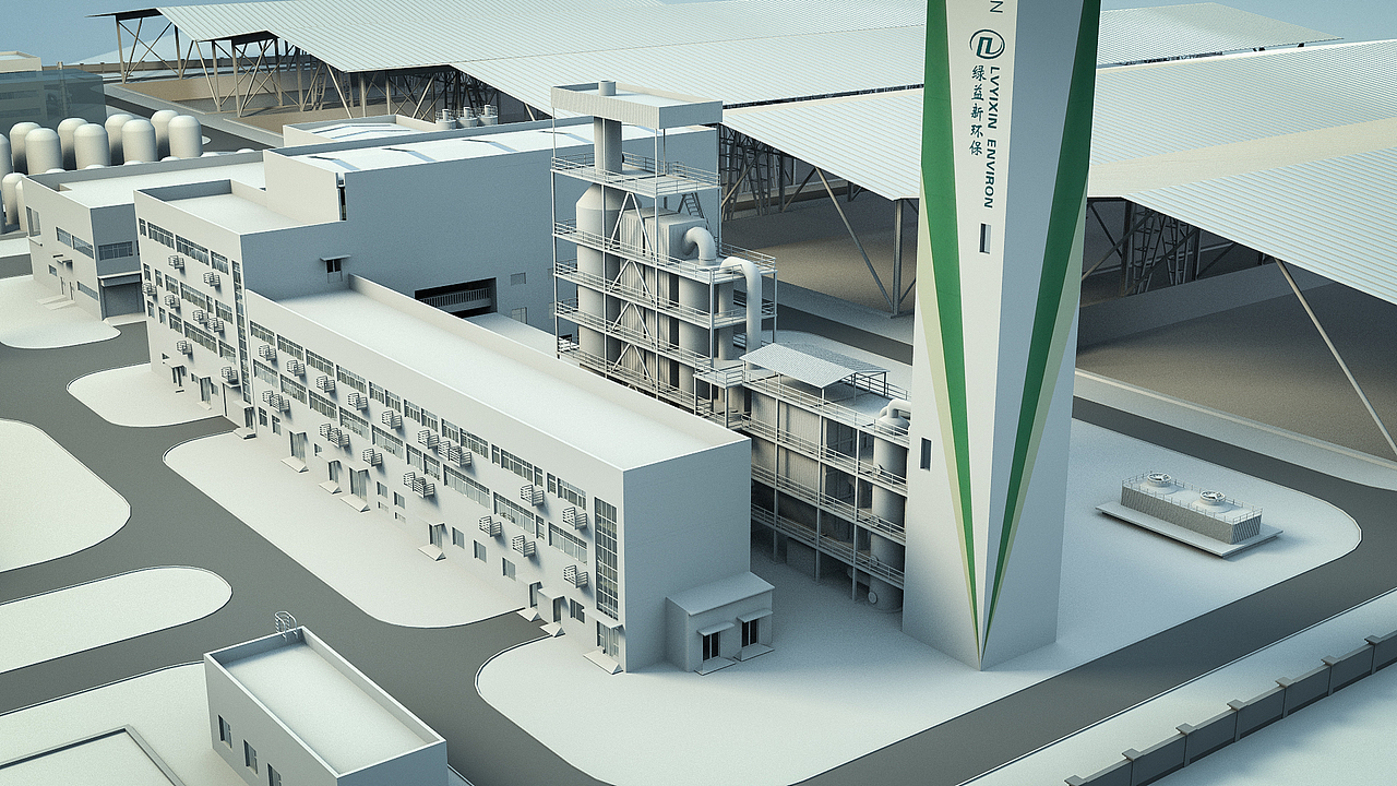 简约风格的厂区渲染效果图（图ZMTgwMTc4MTIw） - 场景 - 站酷设计师Napty原创素材 - 站酷ZCOOL