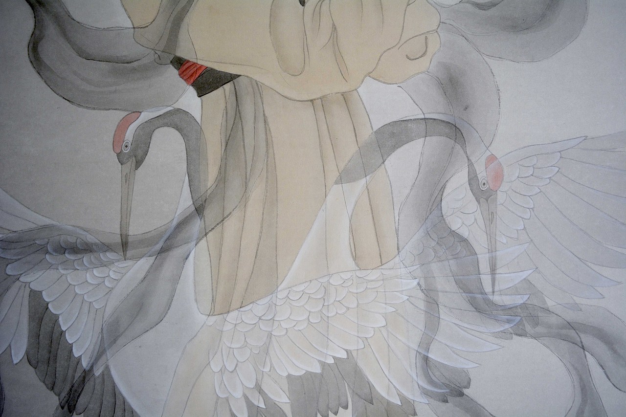 鹤舞（图ZODExNjQzMjA=） - 绘画 - 站酷设计师ruby可可原创素材 - 站酷ZCOOL