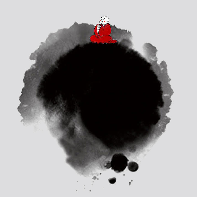 极简的泼墨禅意画作品集