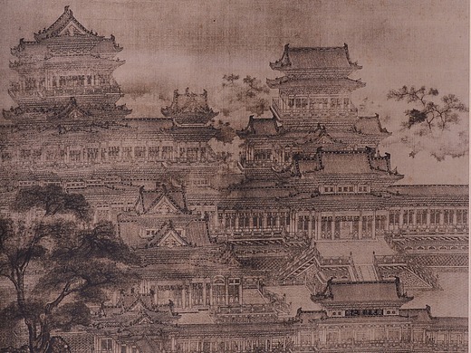 王振鹏《元人广寒宫图》