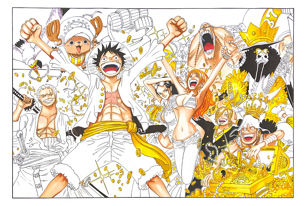 马克笔手绘 海贼王-大秘宝“ONE PIECE”（图ZMjI1OTk3NzUy） - 创作习作 - 站酷设计师G飞鸟G原创素材 - 站酷ZCOOL