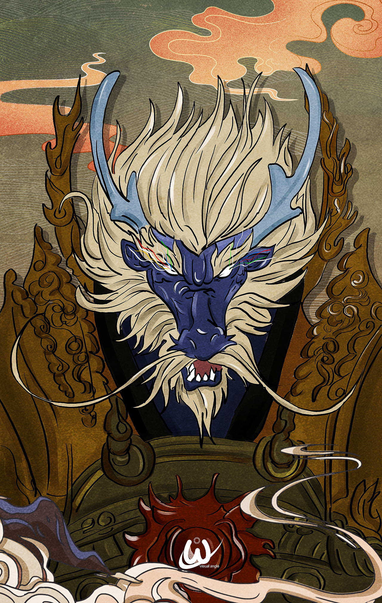 手绘插画【电脑手绘】生肖龙