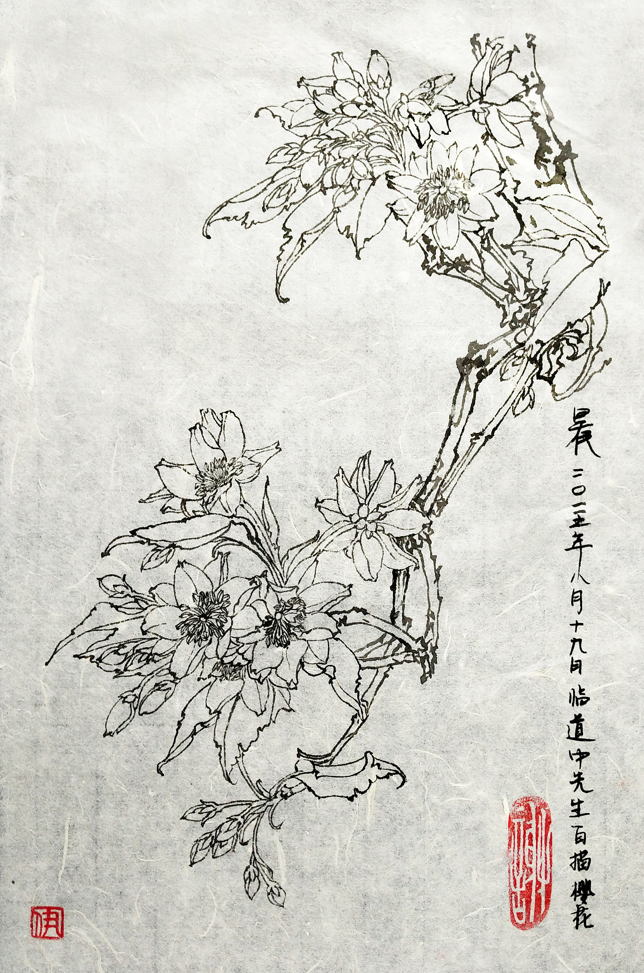 路上涂抹一张临摹一张