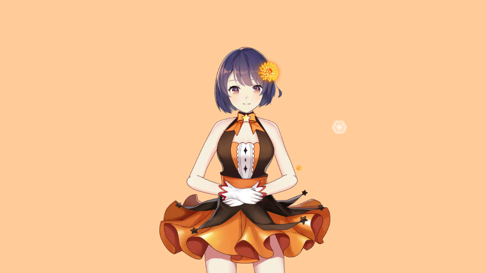 二次元美少女不同服装动态图（图ZMjU5Mjg4MDc2） - 动效设计 - 站酷设计师开心面团原创素材 - 站酷ZCOOL