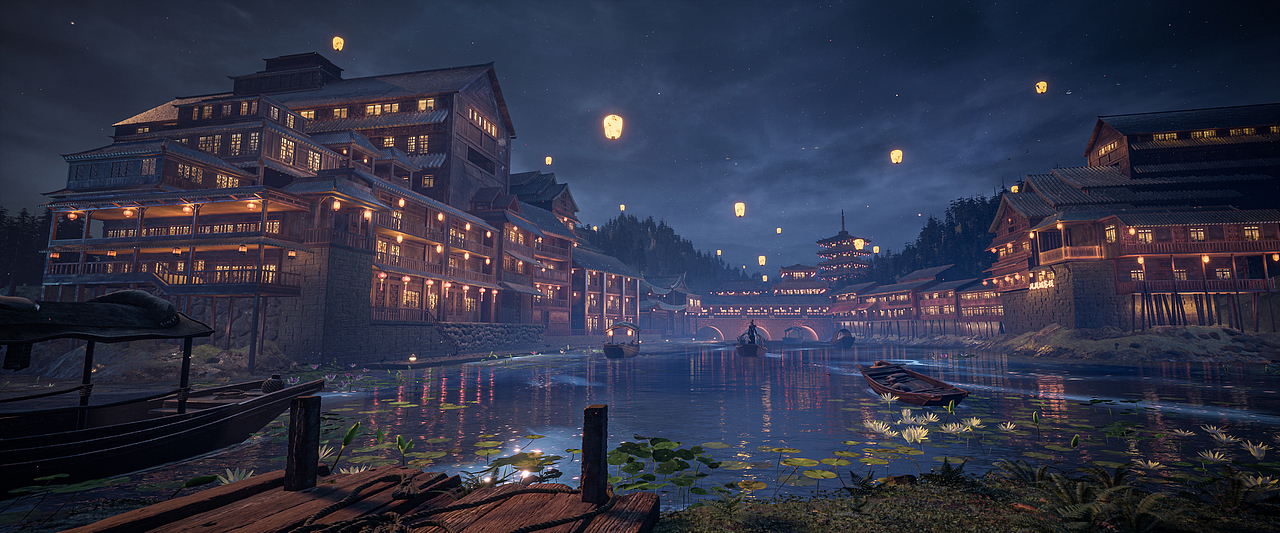 《Ancient Building》虛幻5 古风游戏场景（图ZMjgxNDk4NDMy） - 场景 - 站酷设计师JunejayTam原创素材 - 站酷ZCOOL