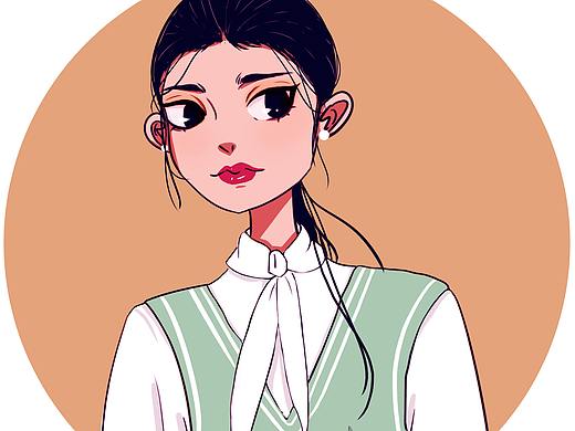一组人物插画