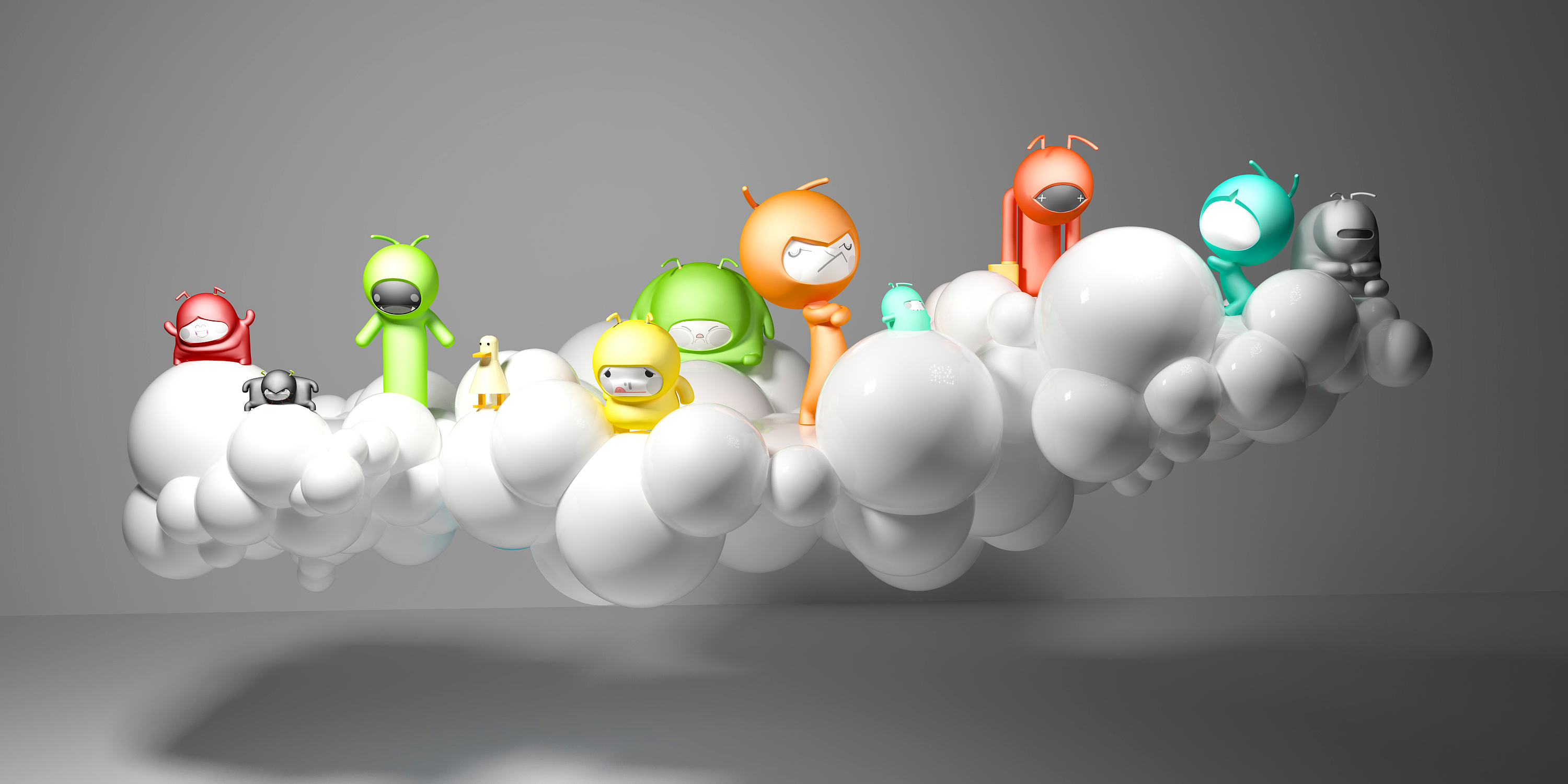 c4d 卡通角色 ip|三维|人物/生物|彭显显 - 原创作品 - 站酷 (zcool)