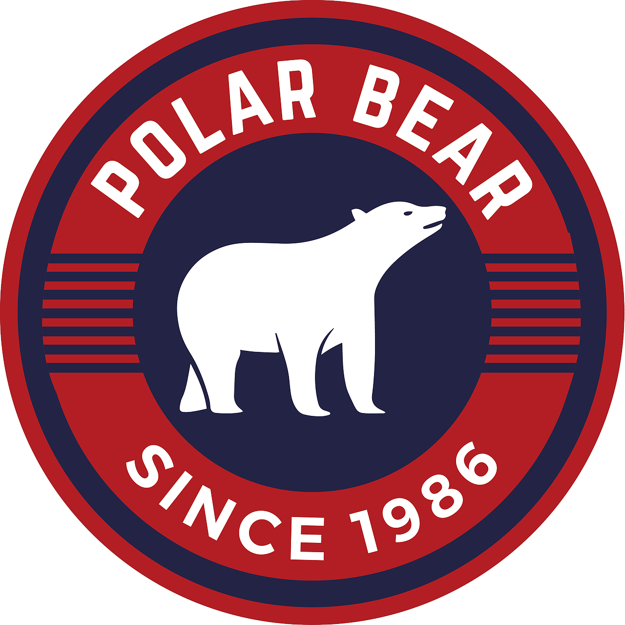北极熊polar bear 图案logo设计