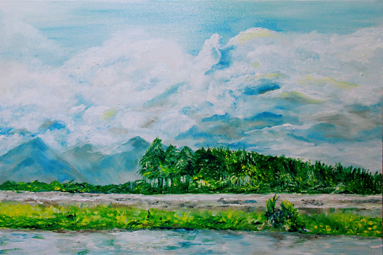 天空这样蓝|纯艺术|油画|mengmianchaoren - 原创作品 - 站酷 (zcool)