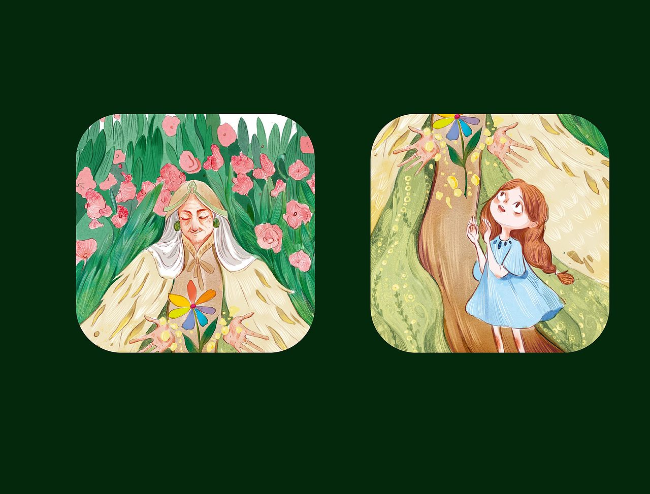 《七色花》插画