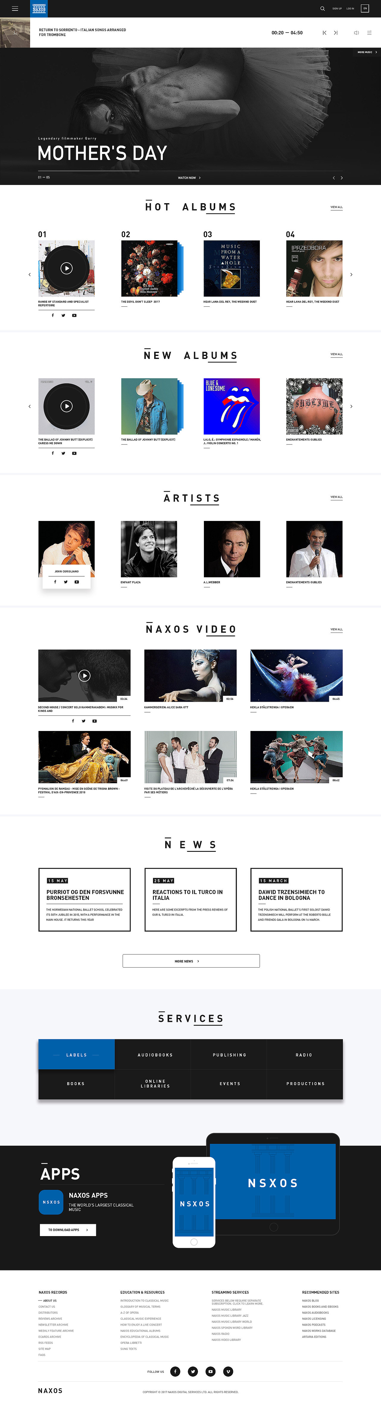 naxos music web design（图ZMTk5NDA1MzQ4） - 企业官网 - 站酷设计师sinsdesign原创素材 - 站酷ZCOOL