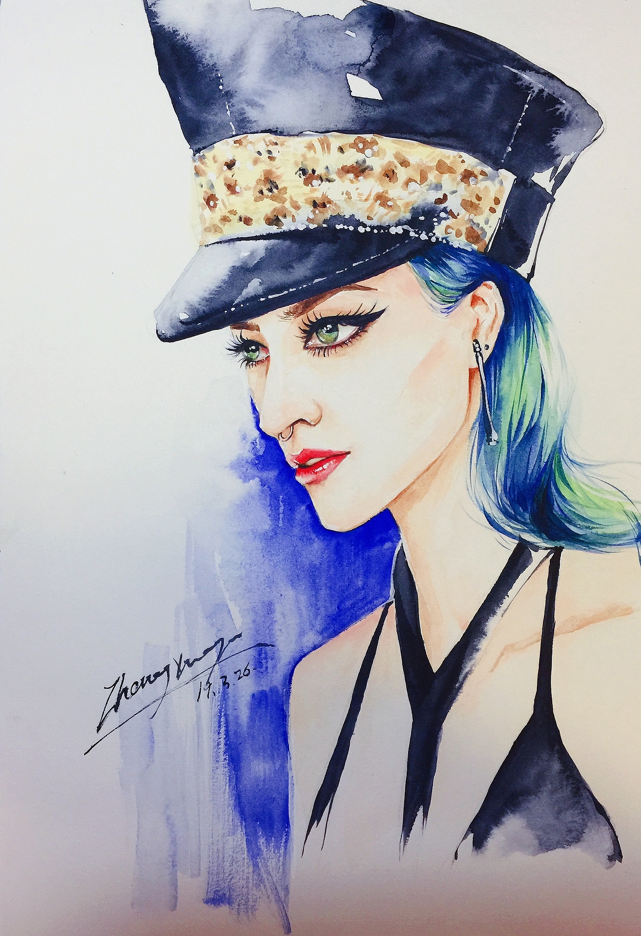 水彩欧美人像步骤（图ZMTUxNjQyMDgw） - 创作习作 - 站酷设计师_南山养鹿人原创素材 - 站酷ZCOOL