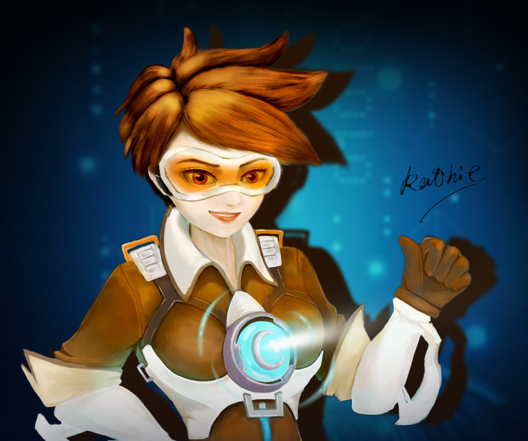 守望先锋猎空-同人手绘练习