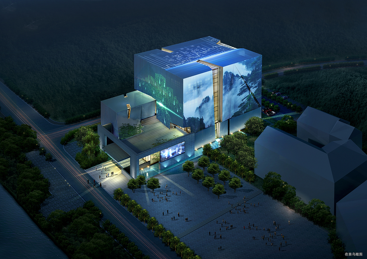 文创景观建筑亮化效果图设计(二)
