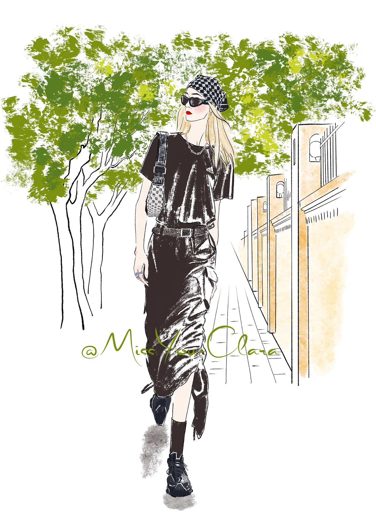 盛夏里戴头巾的时髦精们